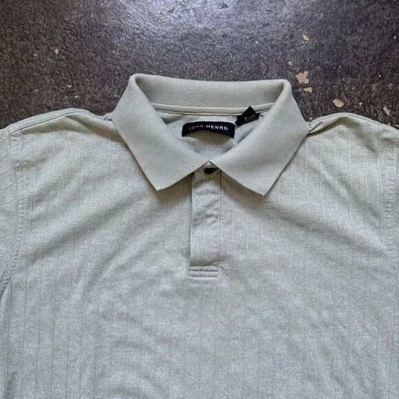 John Henry Men’s Short Sleeve Polo Shirt Size Large Cotton Blend Essential - Picture 15 of 16